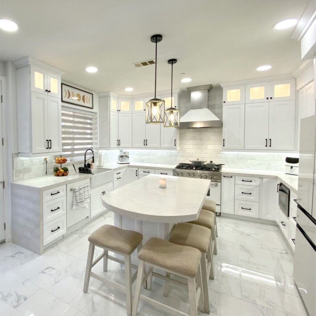 elegant white kitchen