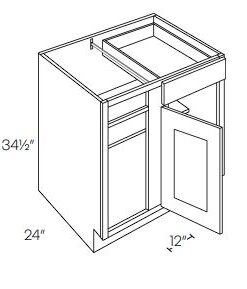 LUXOR MISTY GREY - BLIND BASE CABINET L03-BLB36/39R
