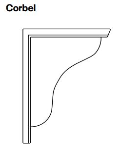 LUXOR MISTY GREY - CORBEL, SQUARE L03-CBS10