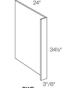 LUXOR MISTY GREY - DISHWASHER PANEL ASSEMBLED L03-DWR3-A