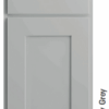 Luxor Misty Grey cabinet door showing its panel profile and finish