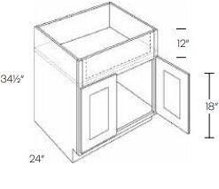 LUXOR SMOKY GREY - FARM SINK BASE CABINET