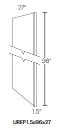 LUXOR ESPRESSO - 3/4" REFRIGERATOR END PANEL L11-UREP1.5X96X27