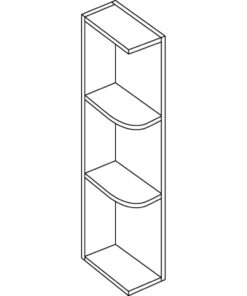 LUXOR MISTY GREY - KNICK-KNACK WALL CABINET L03-WS42