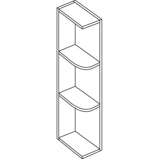 LUXOR WHITE - KNICK-KNACK WALL CABINET L10-WS42