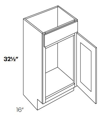 LUXOR ESPRESSO - VANITY BASE CABINET, HANDICAP L11-V1816R-HA