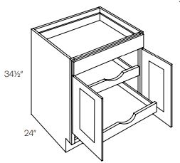 LUXOR HARVEST - BASE CABINET, WITH PULL OUT SHELF L05-B24-POS2