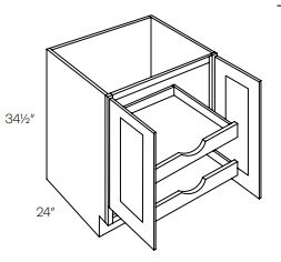 LUXOR HARVEST - BASE CABINET, WITH PULL OUT SHELF, FULL HEIGHT L05-B24-FH-POS2