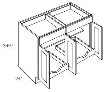 LUXOR HARVEST - BASE CABINET, WITH PULL OUT SHELF L05-B48-POS2
