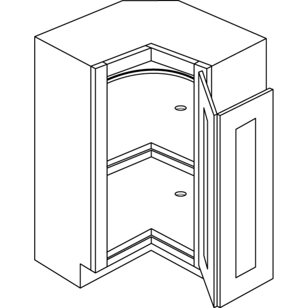 ELEGANT STONE - SQUARE CORNER BASE CABINET, W/ LAZY SUSAN LS36R