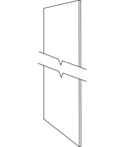 LUXOR SMOKY GREY - 3/4" REFRIGERATOR END PANEL L02-UREP1.5X96X30