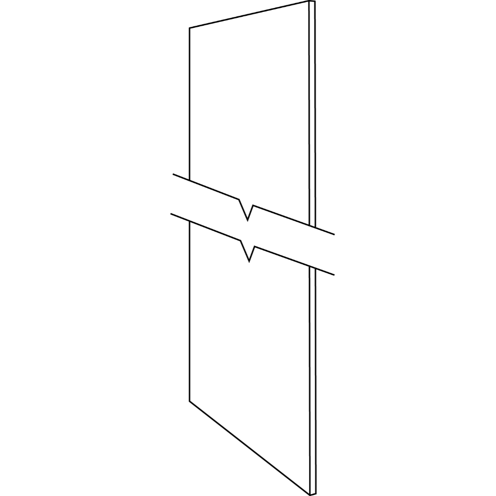 LUXOR WHITE - 3/4" REFRIGERATOR END PANEL L10-UREP1.5X96X30