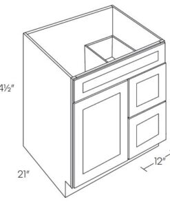 LUXOR WHITE 5 PIECE DF - VANITY BASE CABINET L10-V36-5P