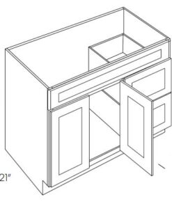 LUXOR WHITE 5 PIECE DF - VANITY BASE CABINET L10-V48-5P