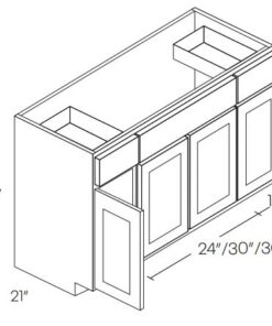 LUXOR WHITE - VANITY BASE CABINET L10-VB48