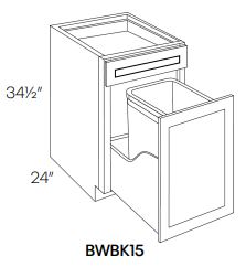 LUXOR HARVEST 5 PIECE DF - BASE WASTEBASKET CABINET L05-BWBK15-5P